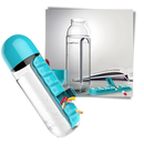 Vattenflaska i plast med tabletthållare - Ozerty