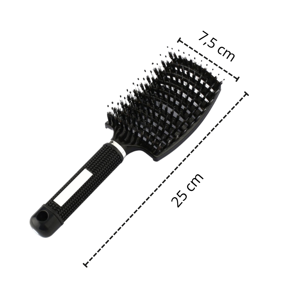 Massagerande hårborste med vildsvinsborst - Ozerty
