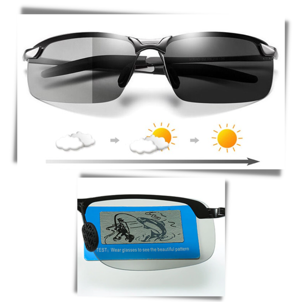 Fotokromatiska UV-solglasögon för män - Ozerty