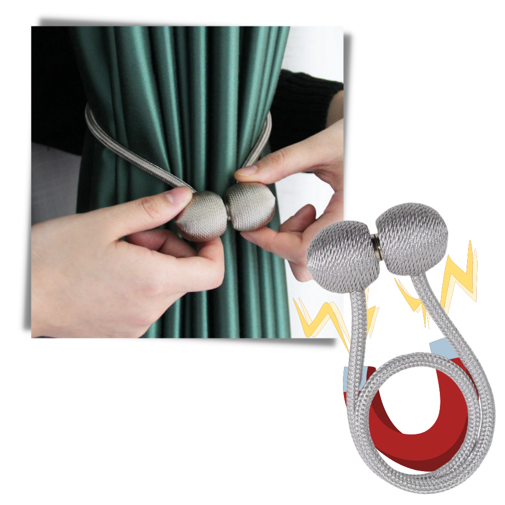 2 paket magnetiska spännen för gardiner - Ozerty