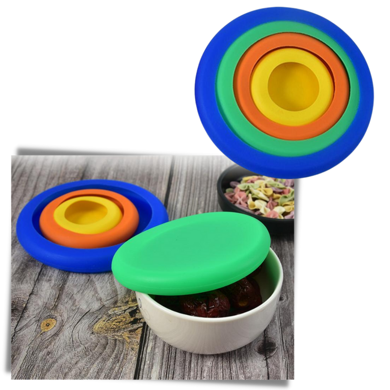 Paket med 4 lock av silikon - Ozerty