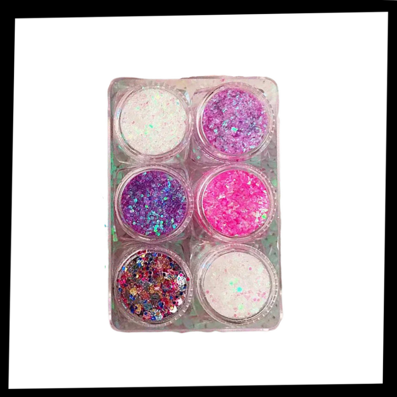 Set med glitter för ansikte och kropp - Ozerty