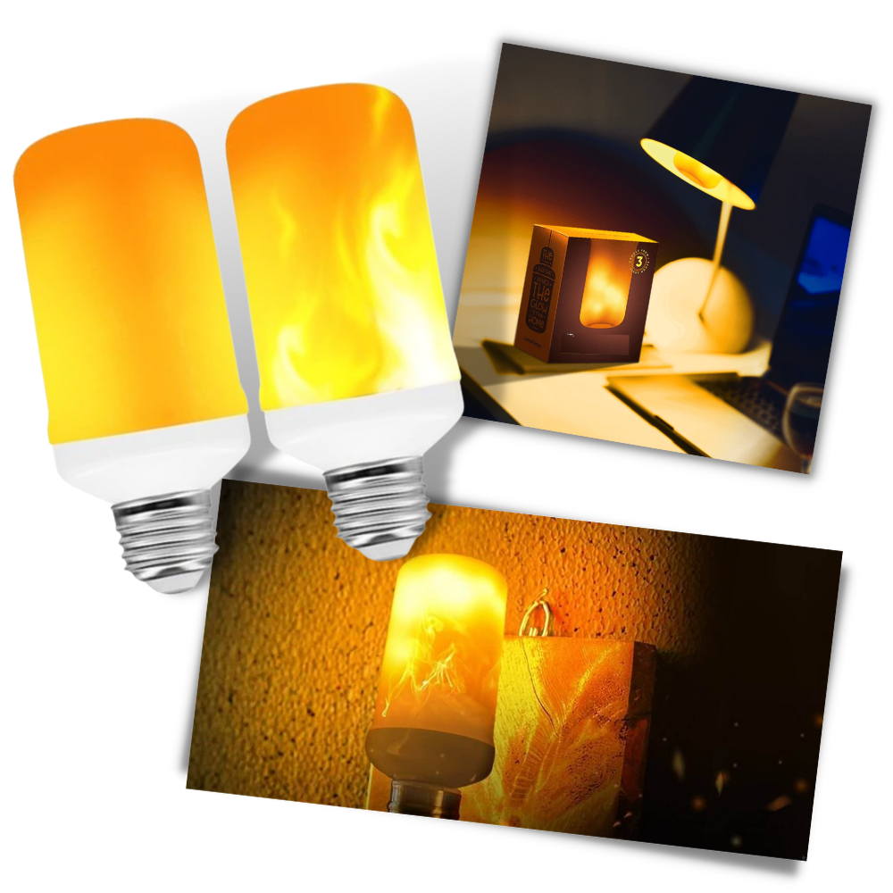 LED-lampa med flameffekt - Ozerty