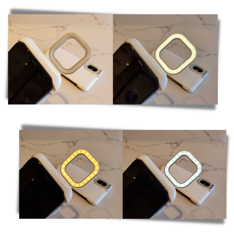 Telefonfodral med LED-ringljus - Ozerty