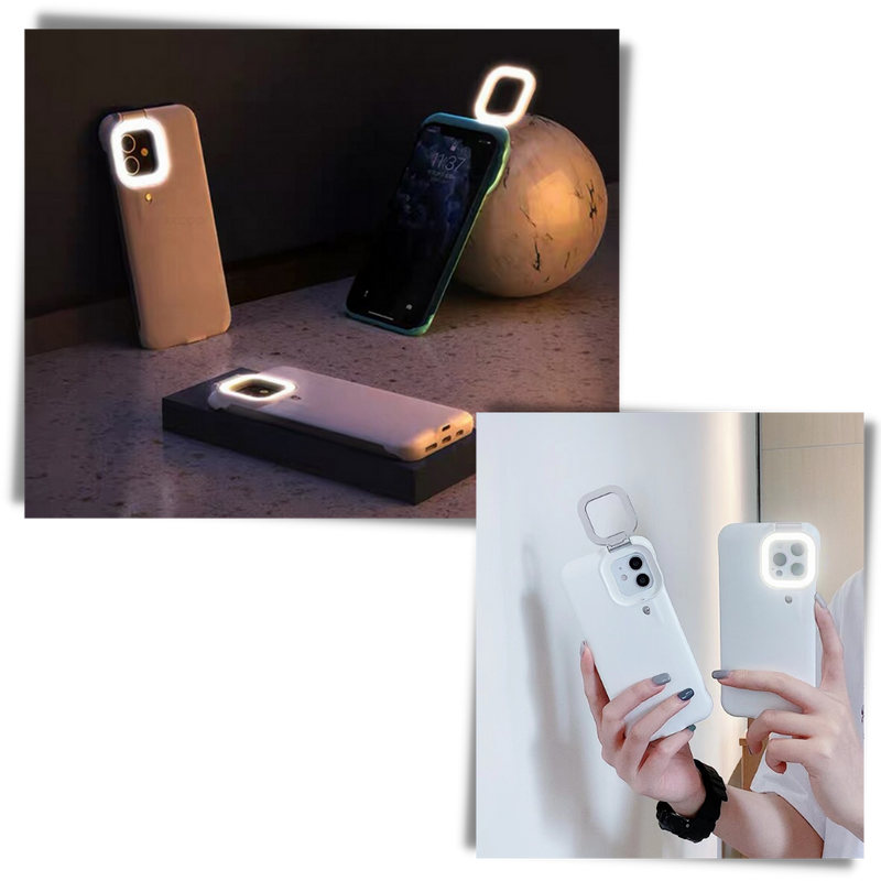 Telefonfodral med LED-ringljus - Ozerty