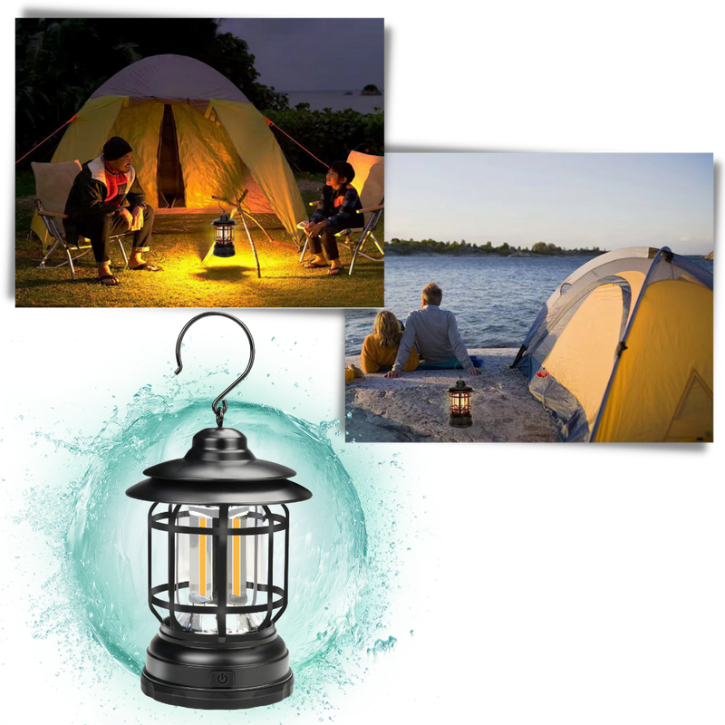 Retro LED campinglykta - Ozerty