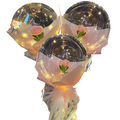 LED-ballong med vacker ros