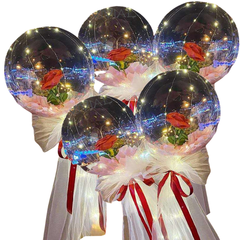 LED-ballong med vacker ros - Ozerty