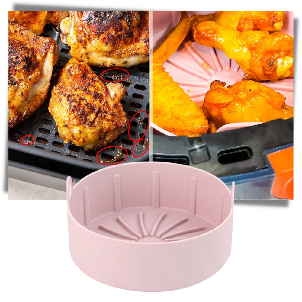 Återanvändbart underlägg av silikon för air fryer - Ozerty