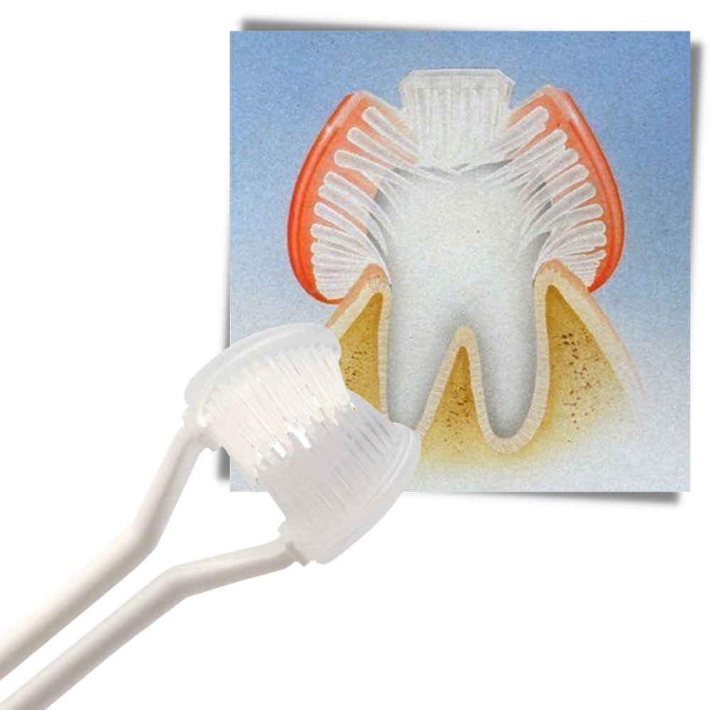 Tre-sidig tandborste för vuxna och barn - Ozerty