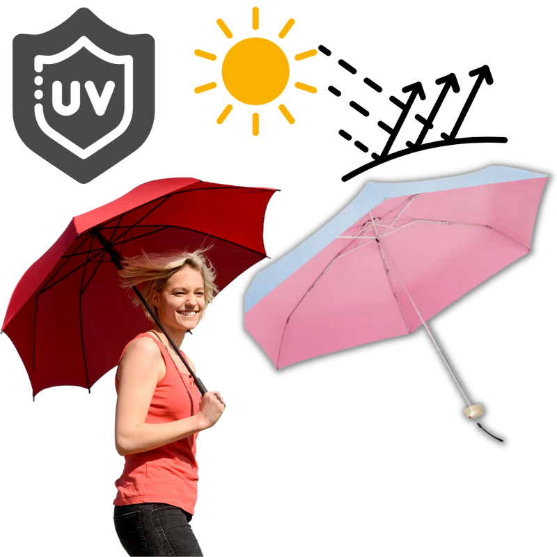 Mini paraply med UV-skydd - Ozerty
