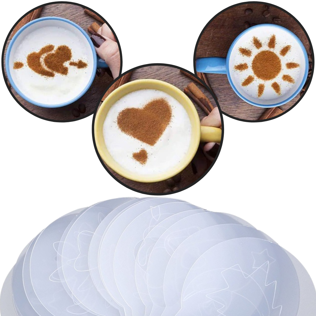 Schabloner för kaffe (16 st) - Ozerty