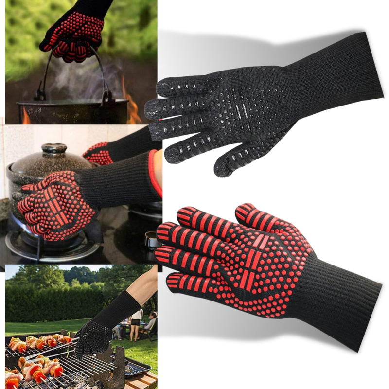 Värmebeständiga grillhandskar (1 par) - Ozerty
