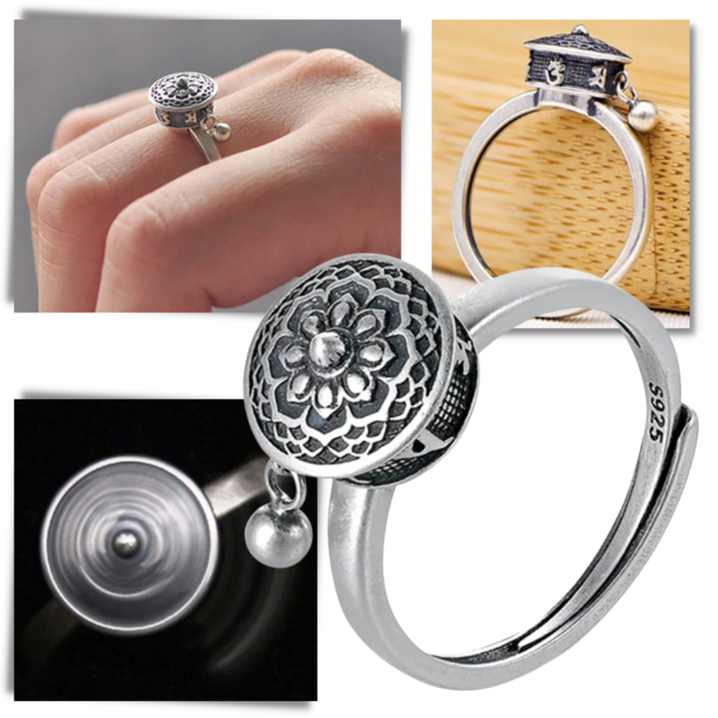 Roterande Buddist Mantra Ring för kvinnor - Ozerty