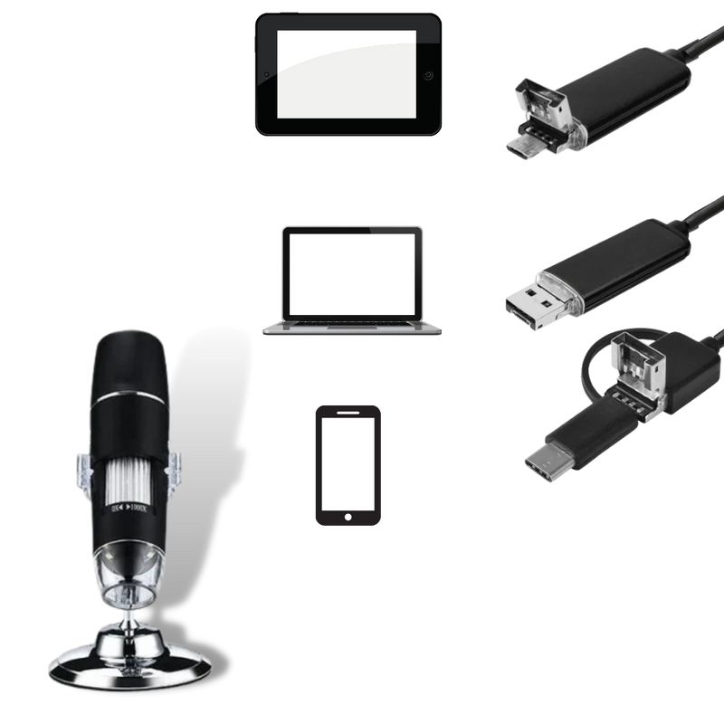 Digitalt USB-mikroskop med LED - Ozerty
