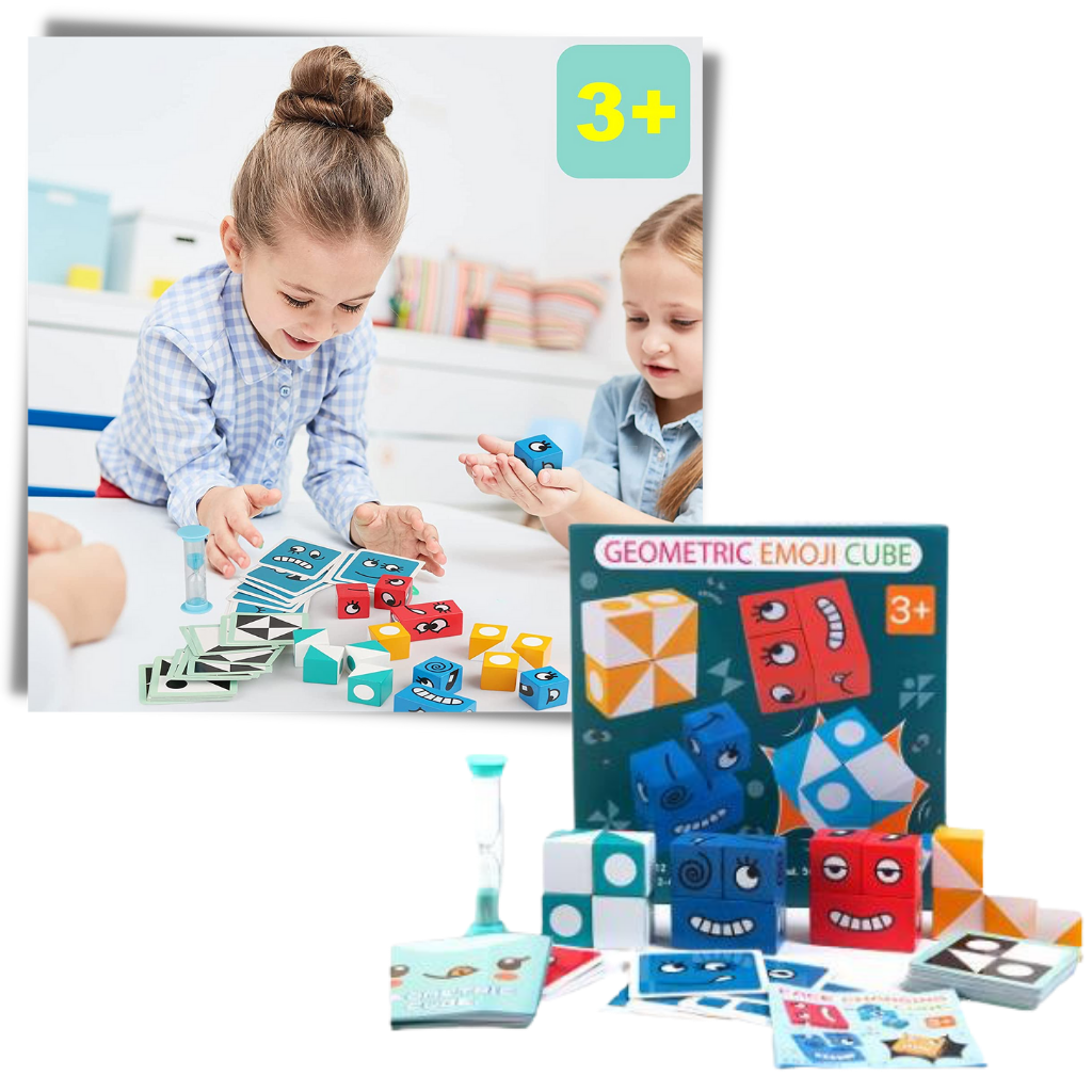 Montessori Magisk Kub Emoji-spel - Ozerty