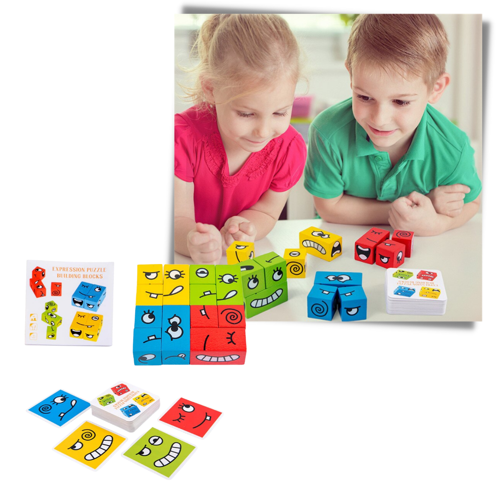 Montessori Magisk Kub Emoji-spel - Ozerty
