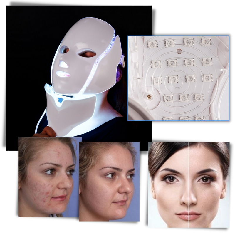 Professionell ansiktsmask med LED ljusterapi - Ozerty