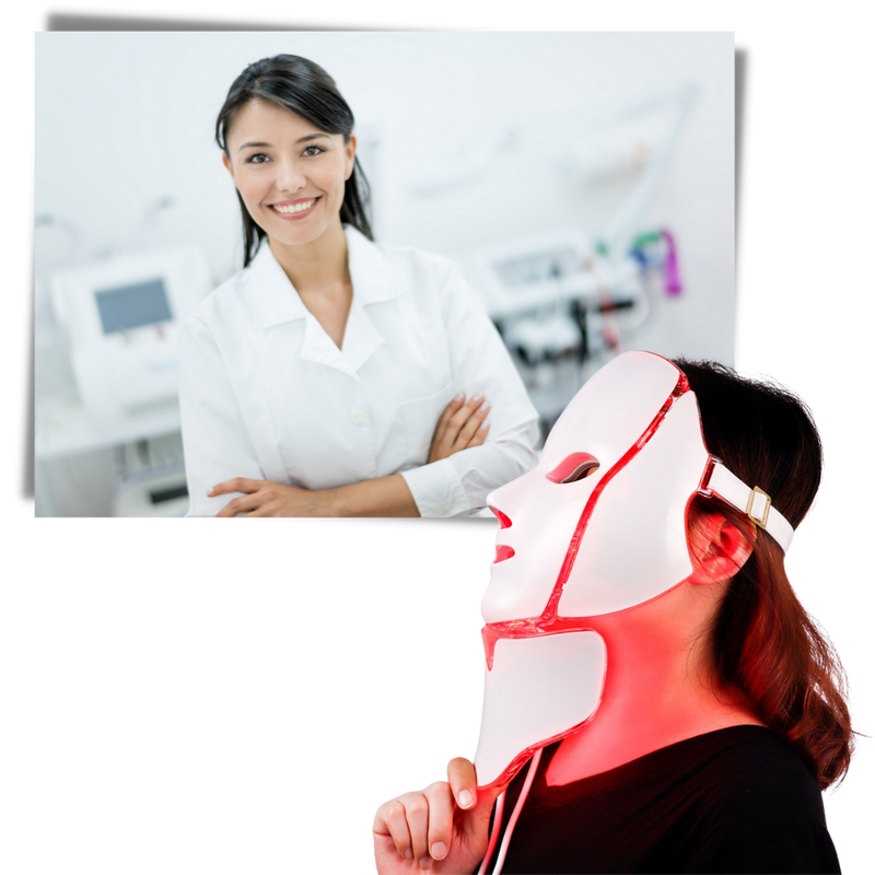 Professionell ansiktsmask med LED ljusterapi - Ozerty