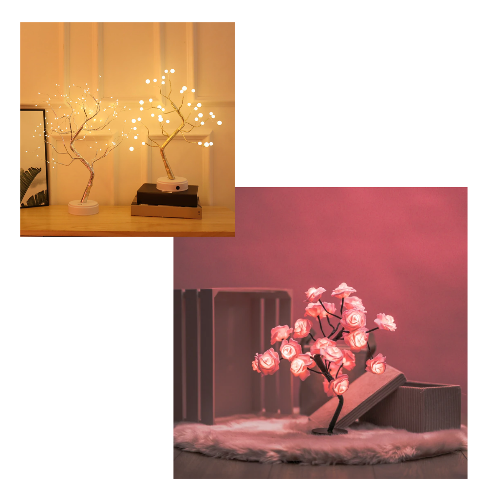 Ljuvlig lampa med rosenträd - Ozerty