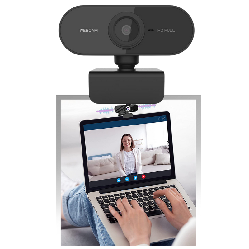 Roterande 1080p HD USB-webbkamera med mikrofon - Ozerty
