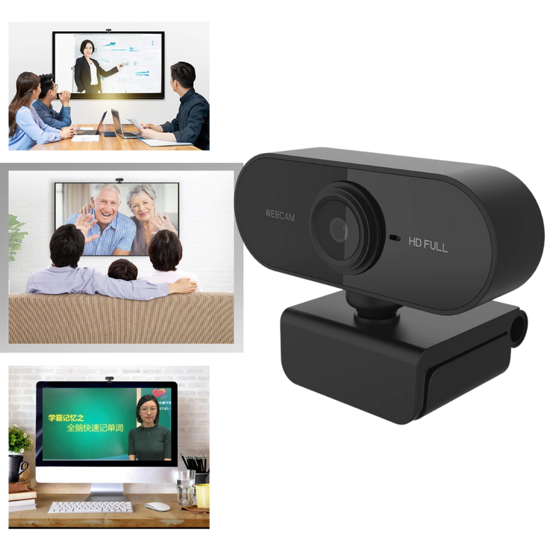 Roterande 1080p HD USB-webbkamera med mikrofon - Ozerty