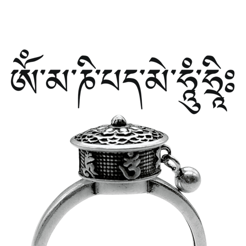 Roterande Buddist Mantra Ring för kvinnor - Ozerty