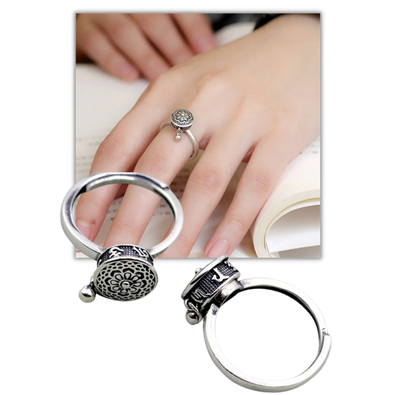 Roterande Buddist Mantra Ring för kvinnor - Ozerty