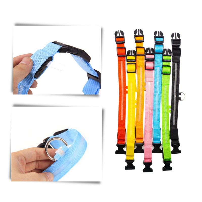 USB-laddningsbart LED-ljushalsband för husdjur - Ozerty