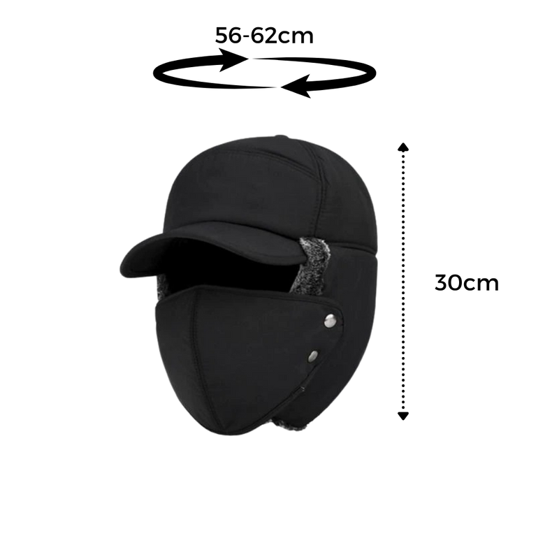 Unisex öron- och ansiktsskydd med hatt - Ozerty