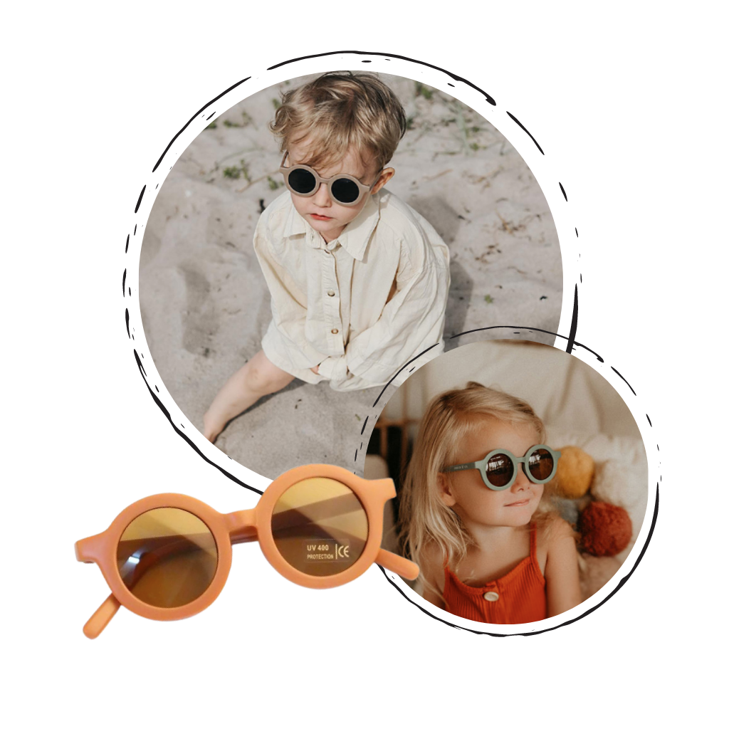 Vintage runda solglasögon för barn för åldrarna 1 till 5 år - Ozerty