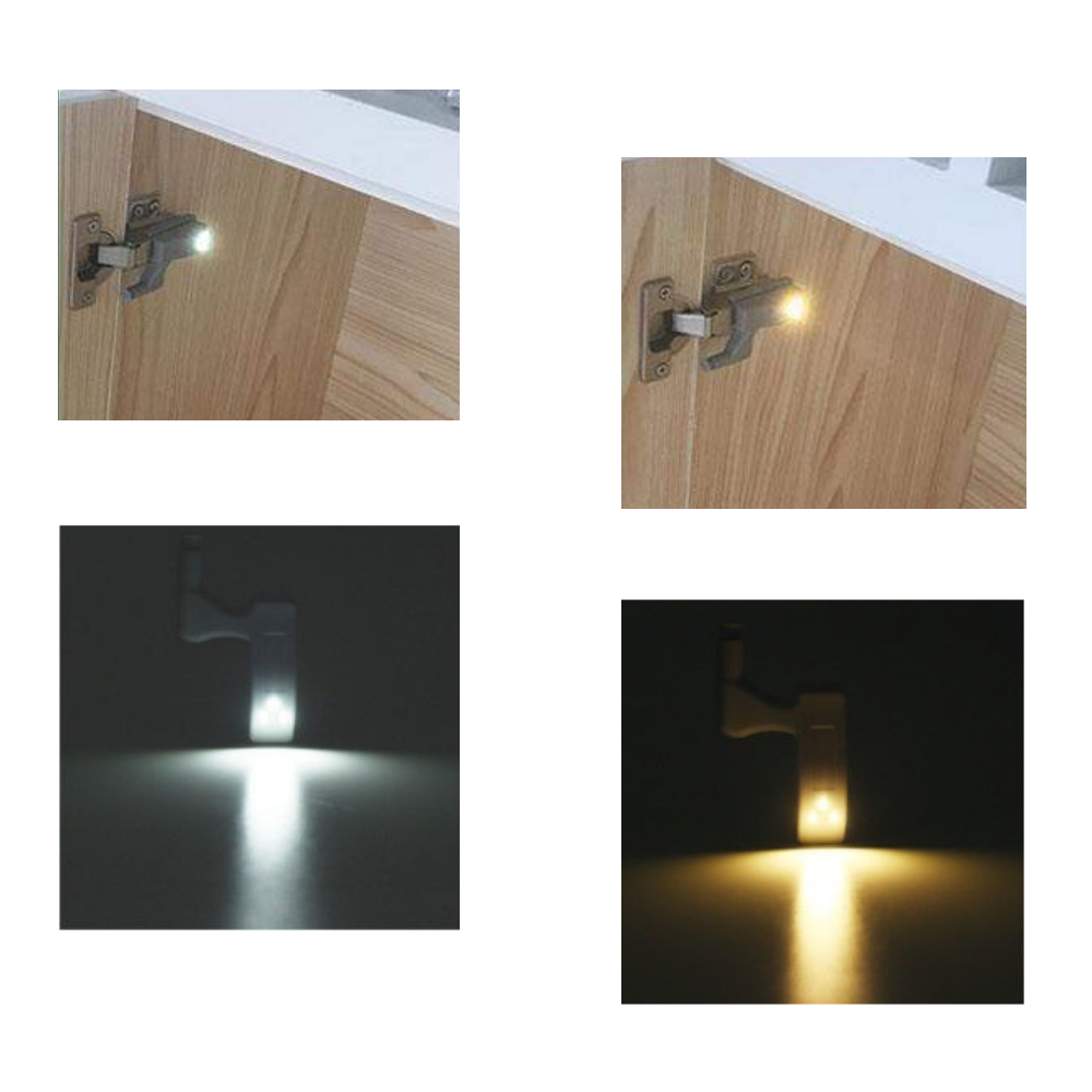 Paket med 3 LED-lampor för gångjärn - Ozerty