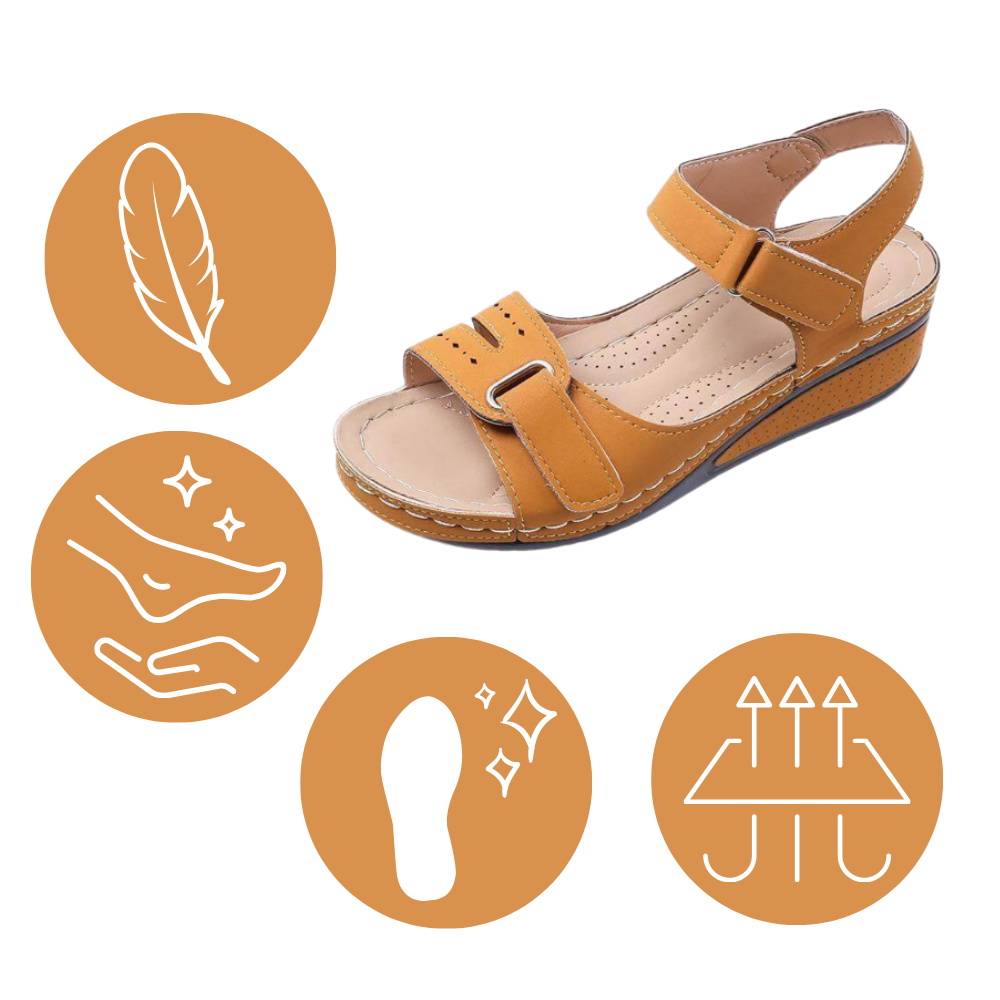 Ortopediska sandaler med stöd för hålfot för kvinnor - Ozerty