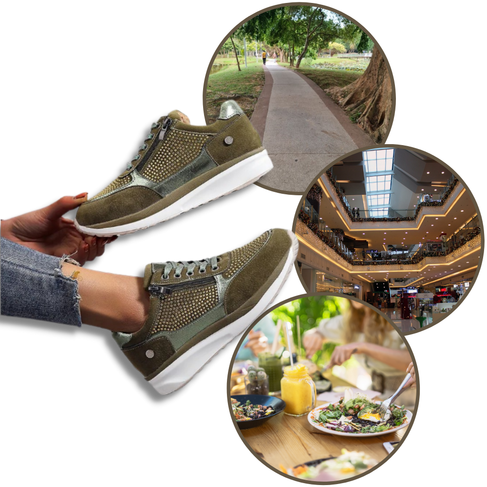 Wedge-sneakers med strass - Ozerty