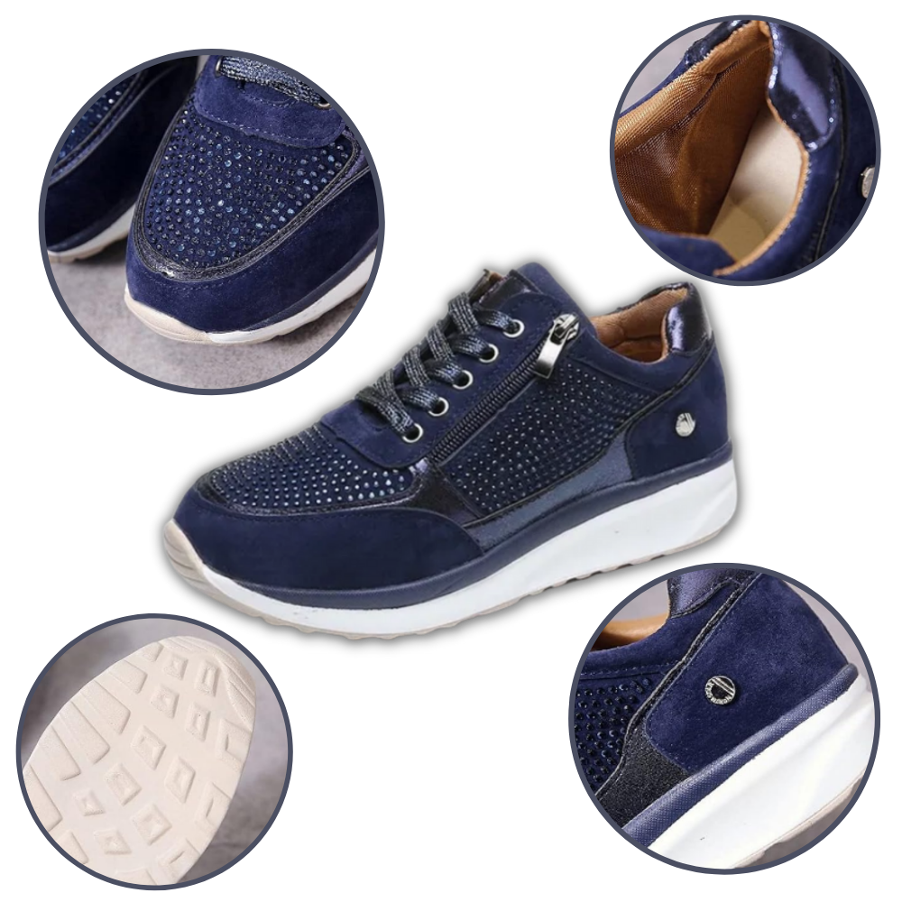 Wedge-sneakers med strass - Ozerty