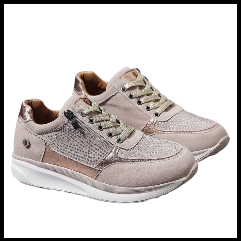 Wedge-sneakers med strass - Ozerty