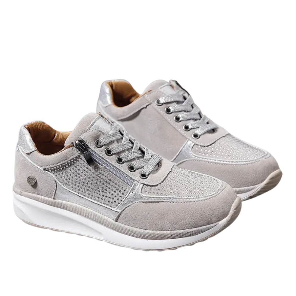 Wedge-sneakers med strass -Grå/EU35/US4/UK2Grå/EU36/US5/UK3Grå/EU37/US6/UK4Grå/EU38/US7/UK5Grå/EU39/US8/UK6Grå/EU40/US9/UK7Grå/EU41/US10/UK8Grå/EU42/US11/UK9Grå/EU43/US12/UK10 - Ozerty